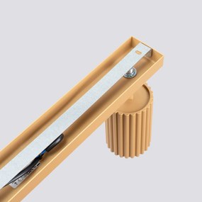 Bodové svietidlo Karbon, 3x zlaté kovové tienidlo, (možnosť polohovania)