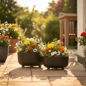 Plastový květináč na nožičkách TERRA 17x26,9 cm - výber z 5 prevedení