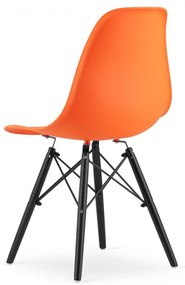 Jedálenská stolička OSAKA oranžová (čierne nohy)