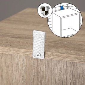 InternetovaZahrada Knižnica Skylar 106x30x30cm - prírodná