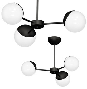 Stropné svietidlo Sfera, 3x biele sklenené tienidlo, b, x