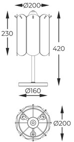 Zuma Line MT3523-3S-EGN - Stolná lampa NIRA 3xE14/40W/230V zlatá