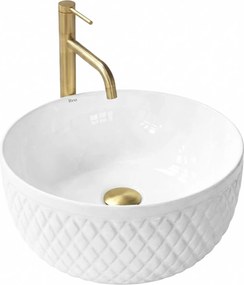 Rea Galaxy, umývadlo na dosku 400x400x165 mm, biela lesklá, REA-U0640