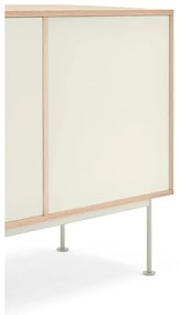 Krémovobiela komoda v dubovom dekore Teulat Yoko, šírka 180 cm