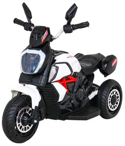 Motorka na batérie pre deti FAST TOURIST  - biela