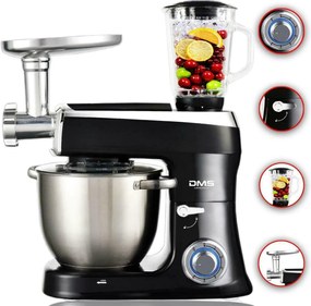 DMS Germany KMFB-2200B kuchyňský robot 3v1 2200 W / kovové převody / 9l / černá