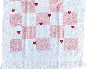 Kuchynský froté uterák s motívom srdiečok - 40*66 cm