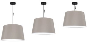 Závesné svietidlo Gaja, 1x béžové textilné tienidlo, (fi 44cm), b