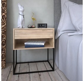 Nočný stolík Autor (dub artisan + čierna) . Vlastná spoľahlivá doprava až k Vám domov. 1116236
