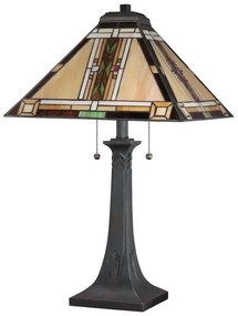 Quoizel QZ-NAVAJO-TL-VB - Stolná lampa Tiffany NAVAJO 2xE27/60W/230V