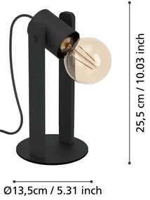 Eglo 43849 - Stolná lampa PLIMSOLL 1xE27/15W/230V