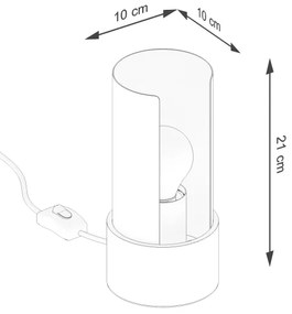 Sollux SL.1675 - Stolná lampa FLASH 1xE27/15W/230V biela