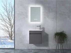 Zamora matná antracitová sivá, Kúpeľňová skrinka