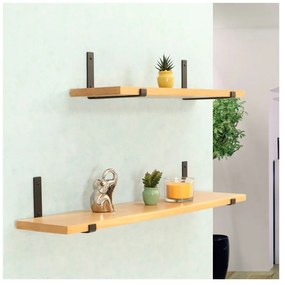 Polica na stenu s konzolou Rita 75 cm DUB