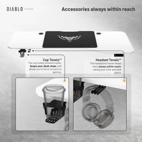 Výškovo Nastaviteľný Stôl Diablo X-Tensio 1600 Biely