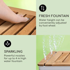 Blumfeldt Sumatra Teak Square, záhradná sprcha, hliník, tíkové drevo, rukoväť