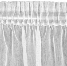 ZÁCLONA NA PÁSKE REBECCA 400X150 CM BIELA