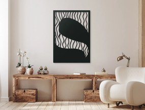 drevko Abstraktný drevený obraz Hlbina Rozmer obrazu: 45,5 x 31 cm, Farba dekorácie: Čierna