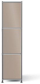 Kovová komoda »CN3 Slim Line« s 2 výklopnými priečinkami, hnedosivá