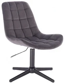 LuxuryForm DESIGN Stolička PARIS VELUR na čiernom kríži - šedá