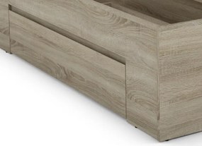 Posteľ so zásuvkami Carlos 140x200, dub sonoma