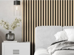 Mexen Lam-F, akustické stenové lamely 275 × 30 cm, plstený podklad 8 mm, technická dyha, dub pieskový, S105-275307-3015-001