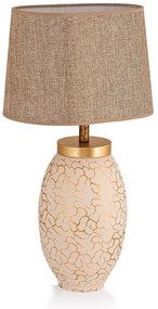 Stolní lampa Fary krémová/zlatá