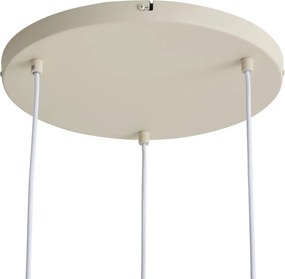 Škandinávska závesná lampa béžová s opálovým sklom 3-svetelná - Polly