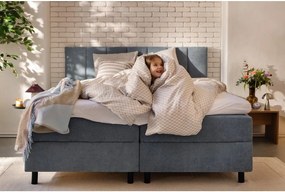 Modrá boxspring posteľ s úložným priestorom 160x200 cm Elva Bold Line – Bonami Selection