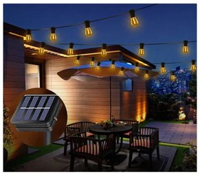 BERGE Záhradná solárna girlanda 20 LED 5 metrov Solárne žiarovky na balkón