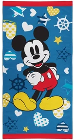 Plážová osuška Mickey Mouse - Disney - motív Nautical - 100% bavlna, froté s gramážou 320 g/m² - 70 x 140 cm