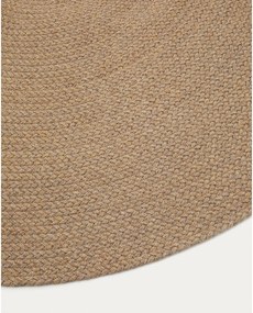 Béžový okrúhly vnútorný a vonkajší koberec z recyklovaných vlákien ø 150 cm Despas – Kave Home