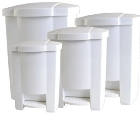Odpadkový kôš otváraný nožným pedálom biely 28 l, biela