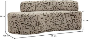 Béžová pohovka z textílie buklé 176 cm Nairobi – Mauro Ferretti