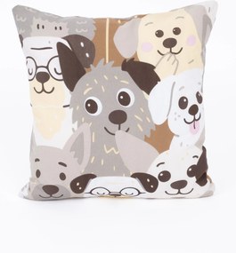 Bavlnená obliečka na vankúš Renforcé 40 × 40 cm - Psie invázie