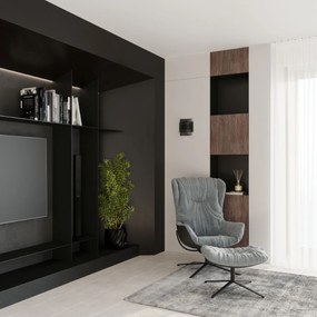 Nástenné svietidlo Hestia, 1x čierne kovové tienidlo