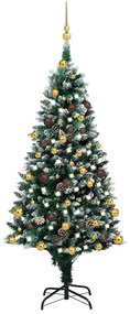 Umelý vianočný stromček s LED, súpravou gulí a šiškami 150 cm 3077530