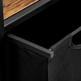 Kôš na bielizeň ARTUS 3-priehradkový čierny