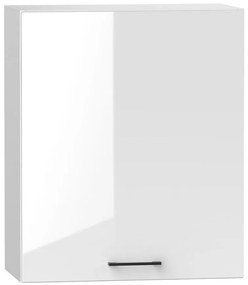 Kuchynská skrinka Oscar W60SU ALU biely lesk/biela