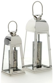 Dekorstudio Sada strieborných lampášov GLAMOUR 40cm,53cm