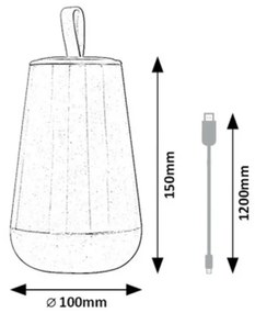 Rabalux 76019 stolná LED lampa Franco