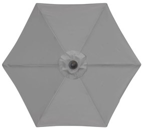 Derby Basic Lift NEO 180 cm – naklápací slnečník s kľukou svetlo šedý (kód farby 827), 100% polyester