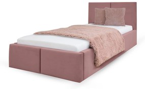 Čalúnená posteľ s úložným priestorom Izabela 90x200 - ružová