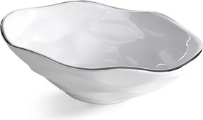Dekorstudio Dekoratívna keramická misa BONI 30x19 cm - biela