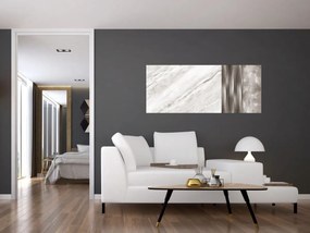 Obraz - Mramor so striebornými linkami (120x50 cm)