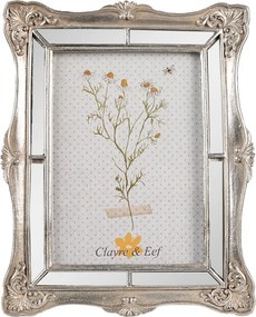 Strieborný antik fotorámik so zrkadlami Oblique - 20*2*24 cm / 13*18 cm