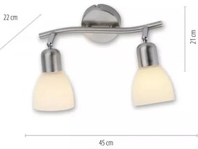 JUST LIGHT. 11952-55 - Bodové svietidlo KARO 2xE14/40W/230V matný chróm