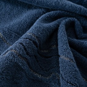 BAVLNENÝ UTERÁK KARIN 70X140 CM TMAVOMODRÁ