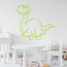 Veselá Stena Samolepka Brontosaurus Farba: zelená, Veľkosť: 40 x 38 cm