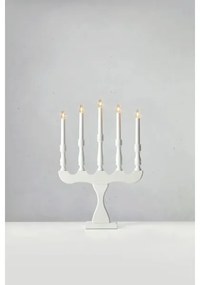 Markslöjd 706278 - Vianočný svietnik SVANEHOLM 5xE10/3W/230V borovica/biela